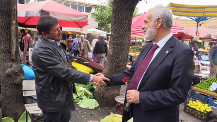 Saadet adayları ilçeleri gezdi