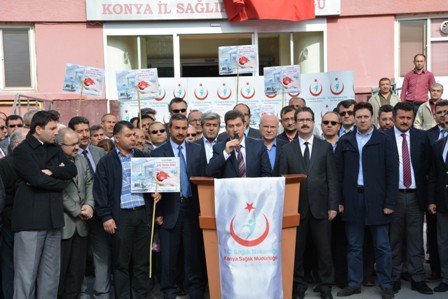 Konya'da sağlık çalışanlarından terör tepkisi