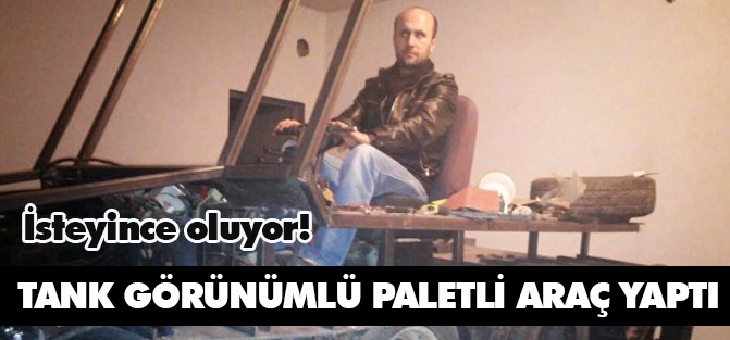Tank Görünümlü Paletli Araç Yaptı