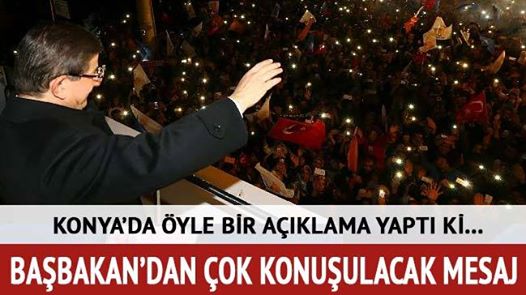 Davutoğlu'ndan Konya'da çok konuşulacak mesaj