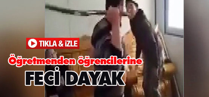 Kazak öğretmenden öğrencilerine feci dayak