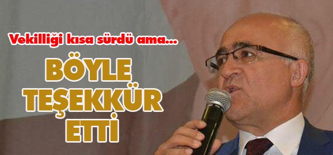 Sait Gönen böyle teşekkür etti