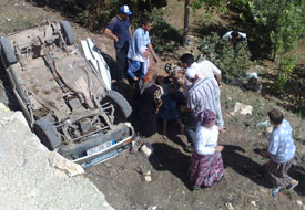 5 metreden bahçeye uçtu