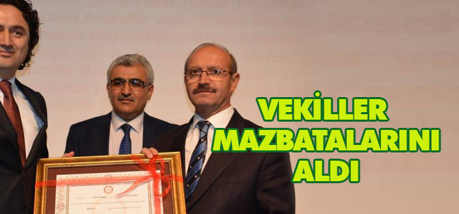AK Parti Konya milletvekilleri mazbatalarını aldı