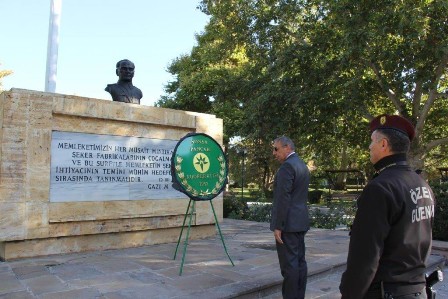 Konya Şeker’den Ata’ya saygı