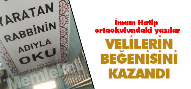 Okuldaki bu yazılar velilerin beğenisini kazandı