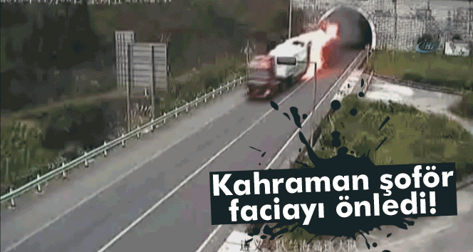 Tünelden alev alev yanarak çıktı