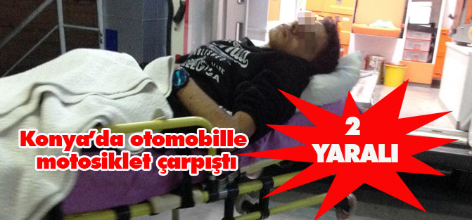 Konya'da otomobille motosiklet çarpıştı