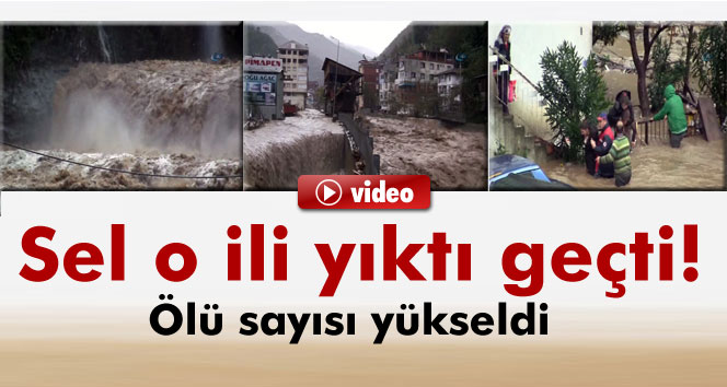 Sel Artvin'i yıktı geçti