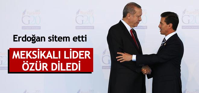 Erdoğan Meksikalı lidere sitem etti