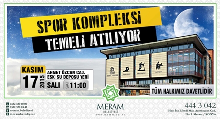 Spor kompleksinin temeli atılıyor