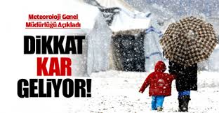 Dikkat! Kar geliyor...