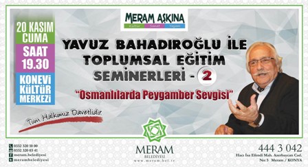 Bahadıroğlu seminerleri sürüyor