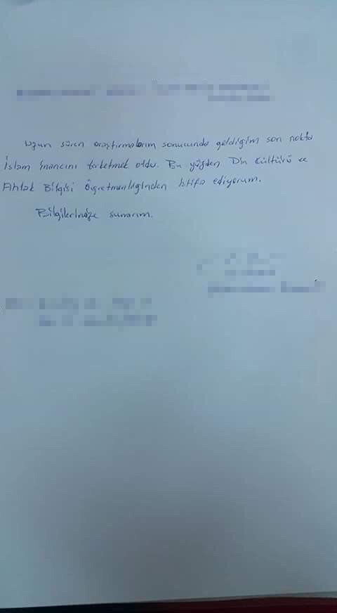 Din Kültürü öğretmeninin istifa nedeni şaşırttı!