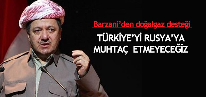 Mesut Barzani'den Türkiye'ye doğalgaz desteği