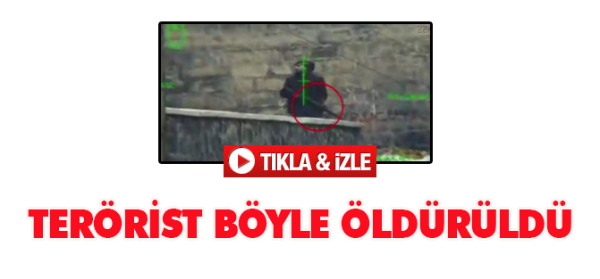 Silahlı terörist böyle vuruldu