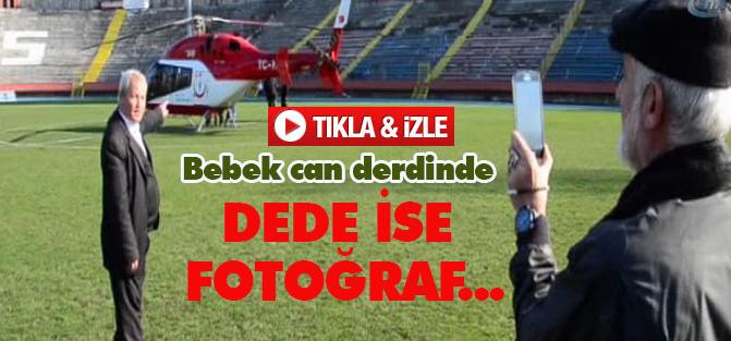 Bebek can dede fotoğraf derdinde