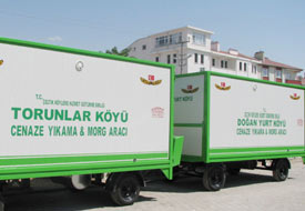 Köylere cenaze yıkama ve morg aracı