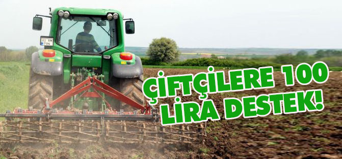 Çiftçilere 100 lira destek!
