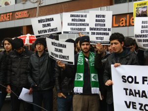 Selçuk Üniversitesi öğrencilerinden, Eskişehir Osmangazi Üniversitesindeki saldırıya protesto
