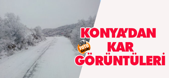 Konya'dan kar manzaraları