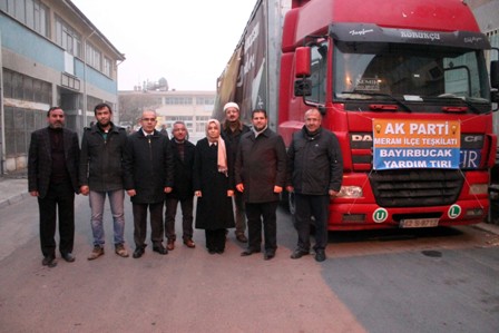 AK Parti Meram'dan Türkmenlere yardım tır'ı