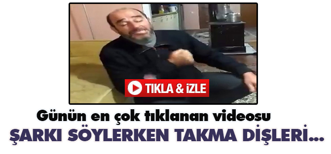 Şarkı söylerken takma dişleri fırladı