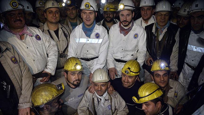Berat Albayrak ve Süleyman Soylu yeniyıla madende girdi