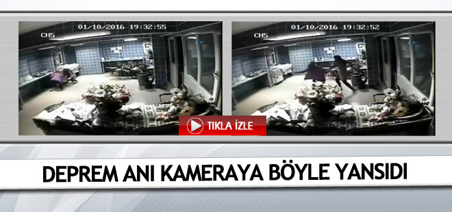 Deprem anı kameralara yansıdı