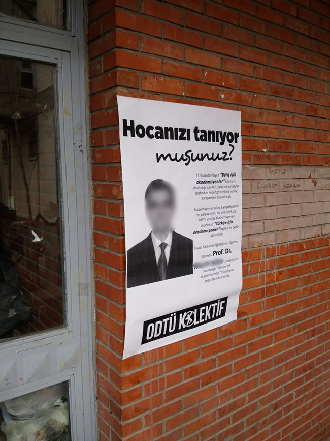 ODTÜ'de akademisyenlere fişleme