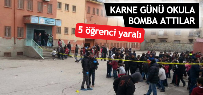 Diyarbakır'da okul bahçesine bomba attılar
