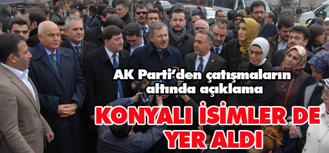 AK Parti heyeti çatışmaların altında basın açıklaması düzenledi
