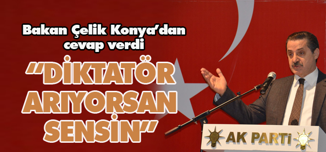 Bakan Çelik Konya’dan cevap verdi