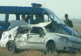 Ereğli'de kaza: 1 ölü, 2 yaralı