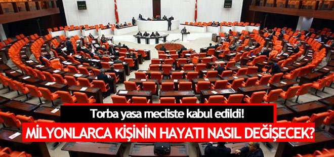 Torba yasa birçok yenilikle geliyor