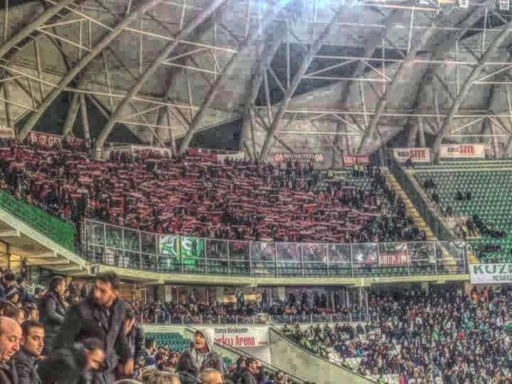 Antalyasporlu taraftarlar Konya'da olay çıkardı