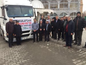 Kulu’dan 1 TIR İnsani yardım Suriye’ye gönderildi