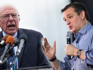 ABD'de ilk ön seçimin parlayanları Sanders ve Cruz