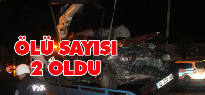 Konya'daki trafik kazasında ölü sayısı 2 oldu