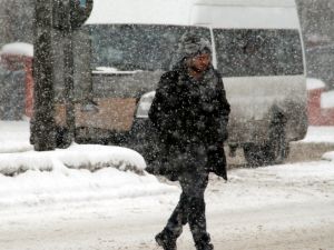 Erzurum'da kar yağışı