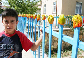 Kurutmalıklar korkuluklarda