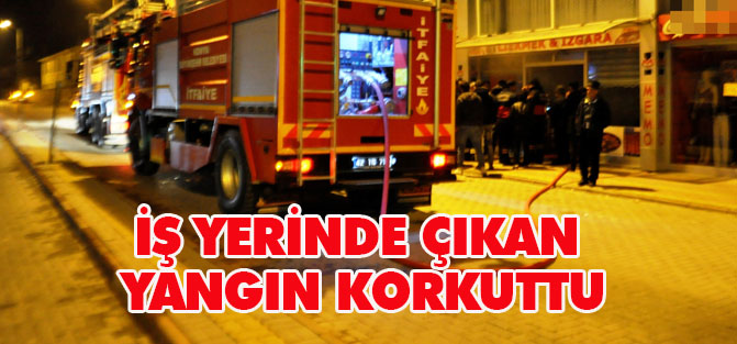 Konya'da iş yerinde yangın