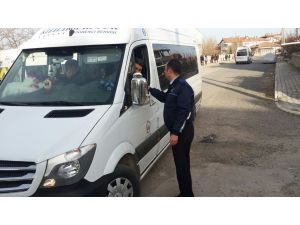 Avanos'ta okul servisleri denetleniyor