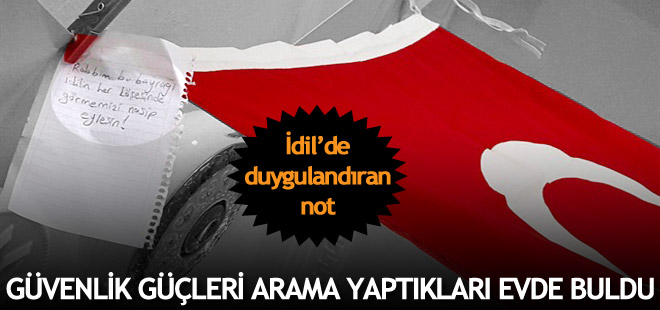 İdil'de duygulandıran Türk bayrağı notu