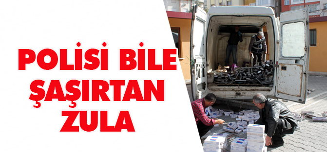 Polisi şaşırtan kaçak sigara zulası