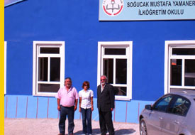 Ata yurdu Soğucak'a okul yaptırdılar