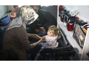 Burnuna nohut kaçan çocuğun imdadına zırhlı ambulans yetişti