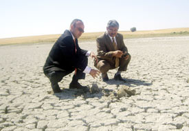 Kulu'daki Küçük Göl de kurudu