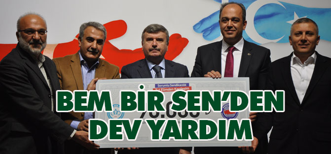 BEM BİR SEN'den 90 binlik yardım