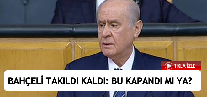Devlet Bahçeli konuşurken prompter kapandı